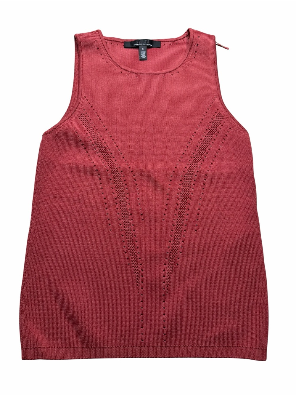 WHBM White House Black Market Rust Red Structured Cut Out Tank Top Size Small